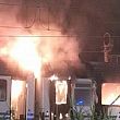Cronaca foto - 12102015 treno dismesso in fiamme