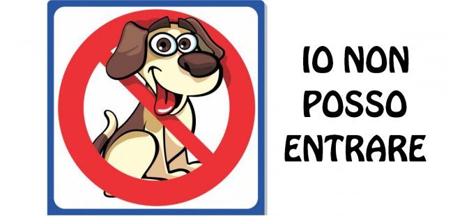 cartello no cani negozi alimentari