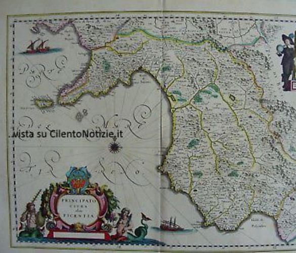 13102018 Mappa Principato Citra Salerno 1640 Amalfi Nocera Angri