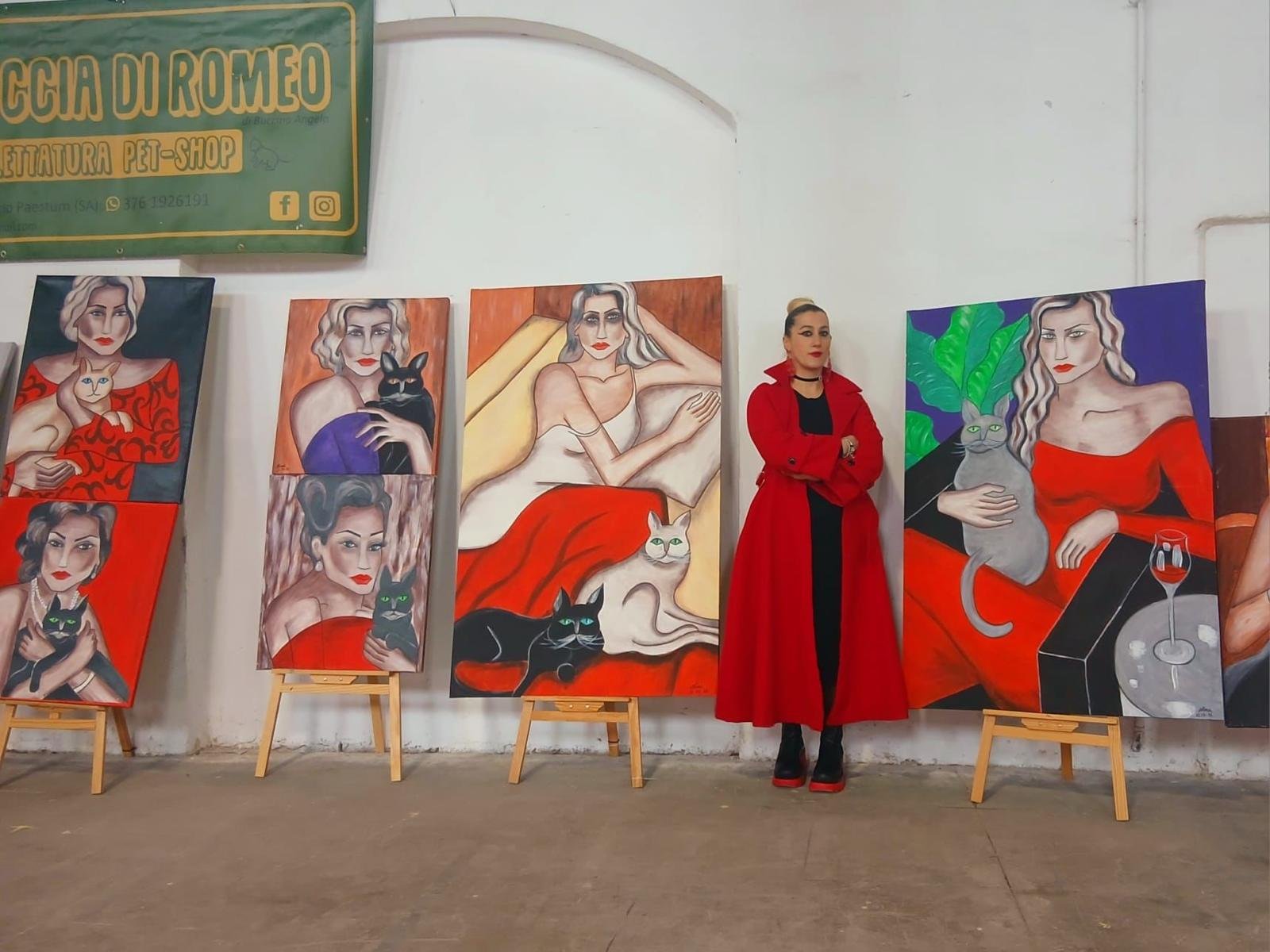artista e le sue opere gatti