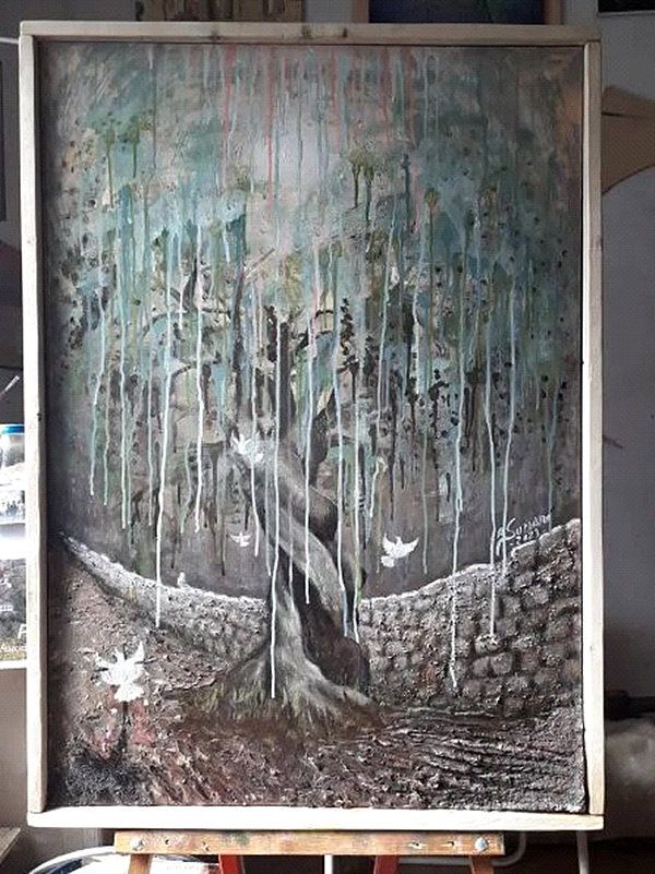 dipinto ulivo che piange