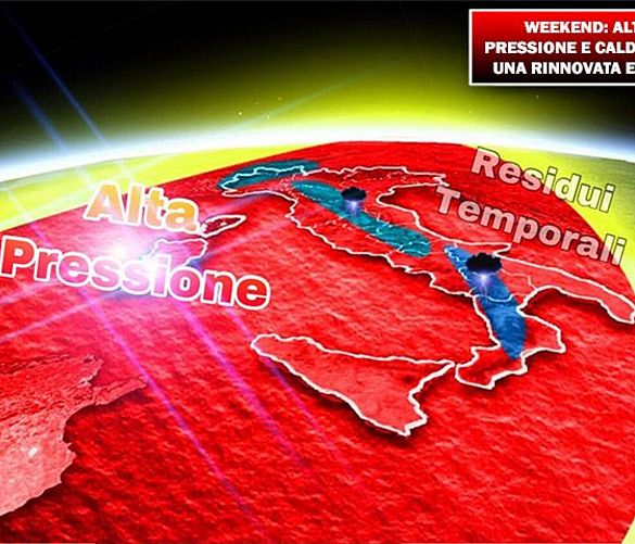 14092018 METEO weekend alta pressione caldo per una rinnovata estate 14918