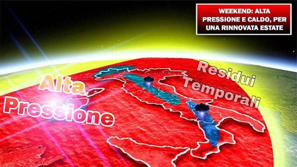 14092018 METEO weekend alta pressione caldo per una rinnovata estate 14918