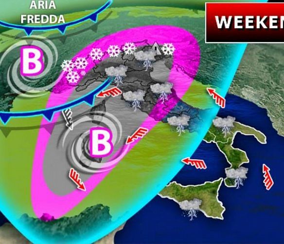14112019 meteo weekend maltempo