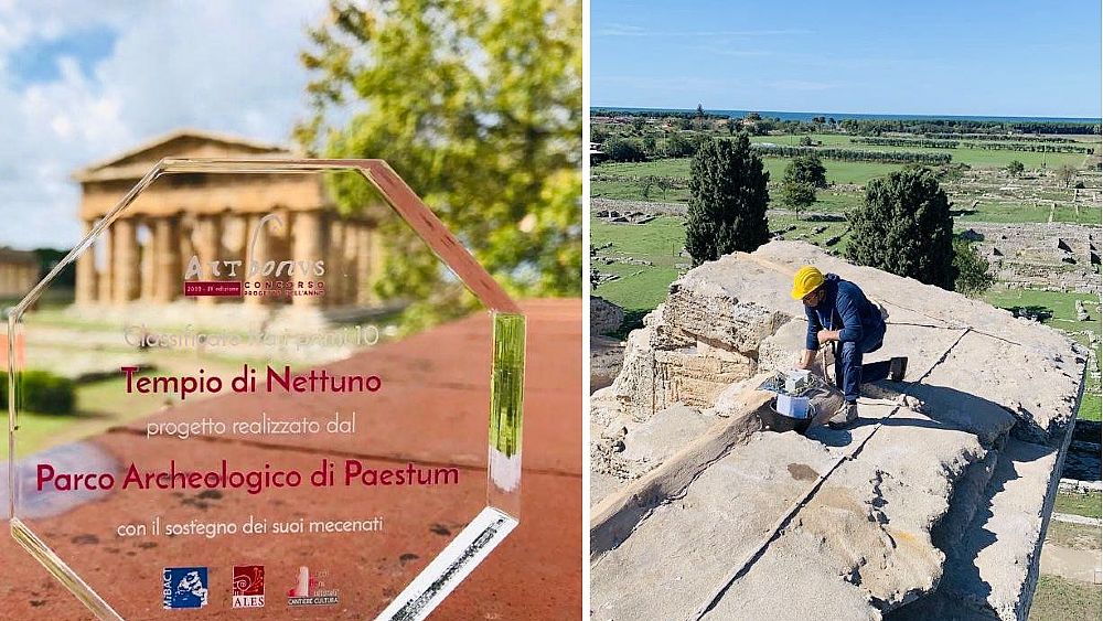 15102020 Installazione sensori al Tempio di Nettuno 15102020 Installazione sensori al Tempio di Nettuno