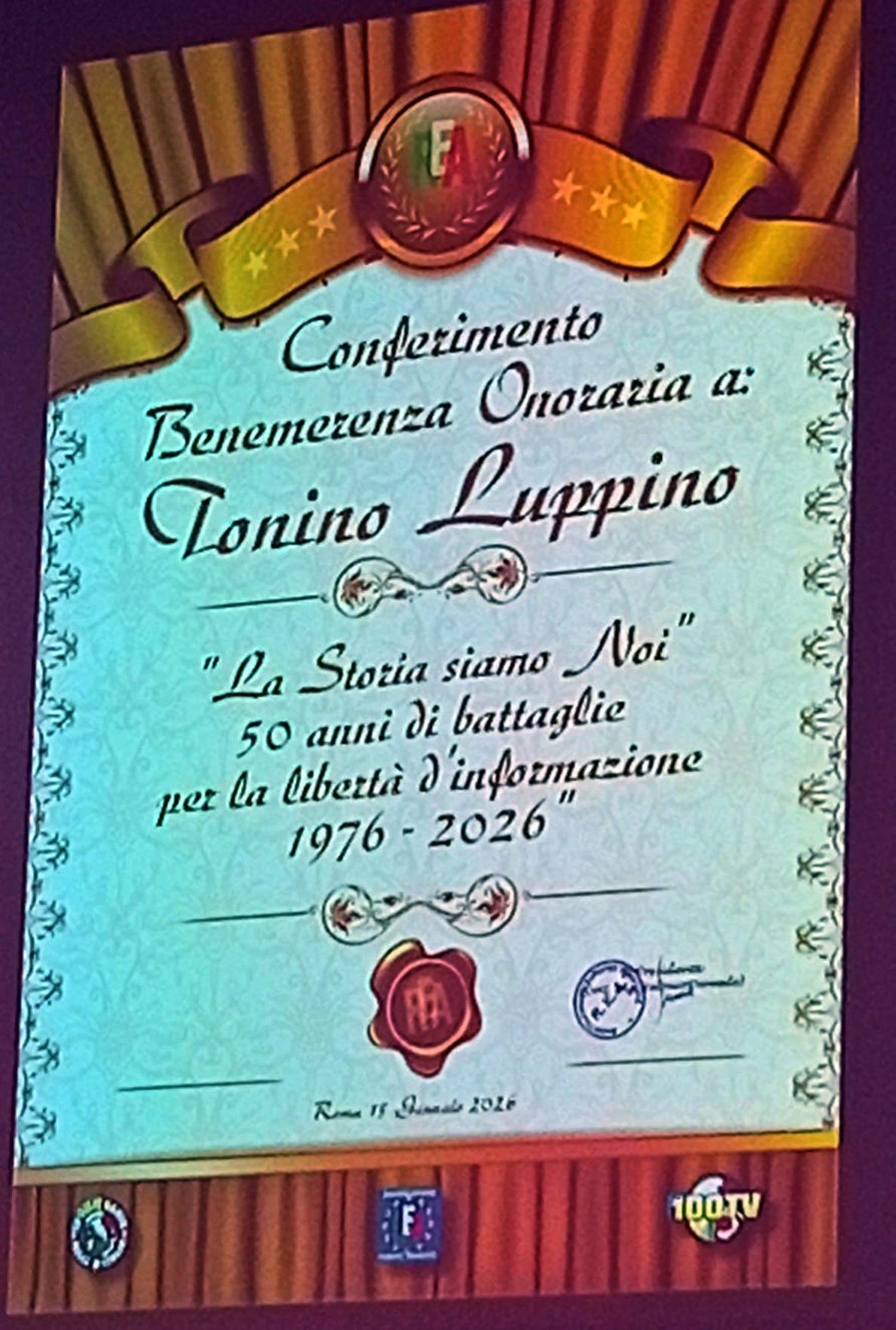 targa radio per tonino luppino