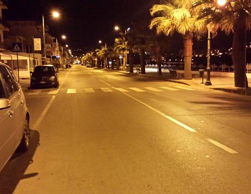 17032015 lungomare san marco di Agropoli di notte
