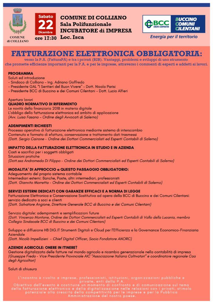 locandina fatturazione elettronica