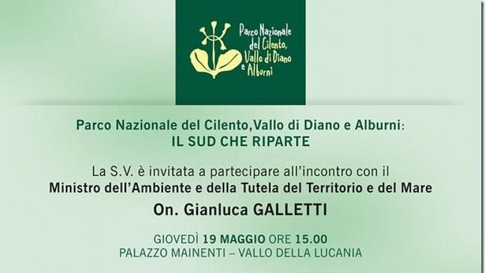 18052016 ministro galletti parco del cilento