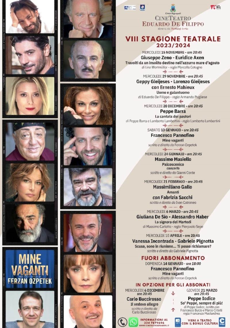 cartellone spettacoli cineteatro de filippo agropoli