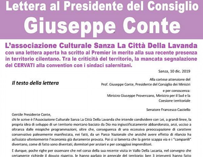 18122019 LETTERA AL PREMIER CONTE