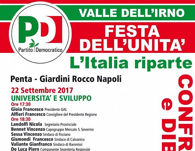 20092017 manifesto Pd Valle dell'Irno