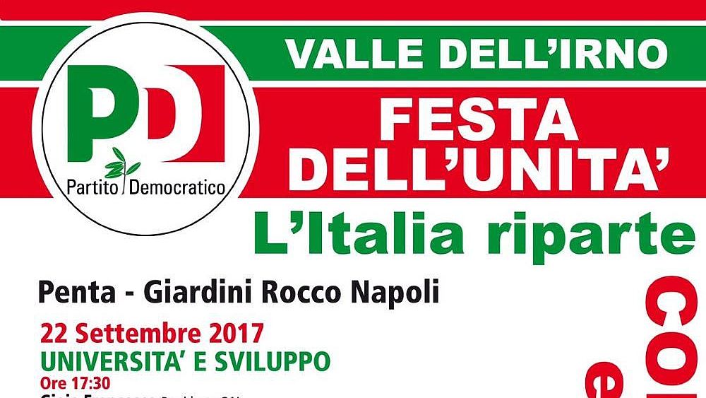 20092017 manifesto Pd Valle dell'Irno