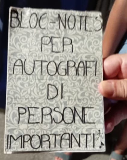 bloc notes autografi vip