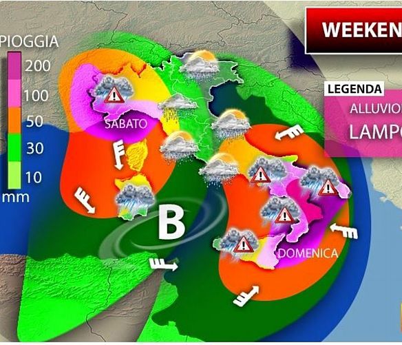 21112019 maltempo fine settimana vortice