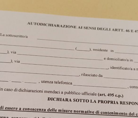 23102020 fac simile autodichiarazione