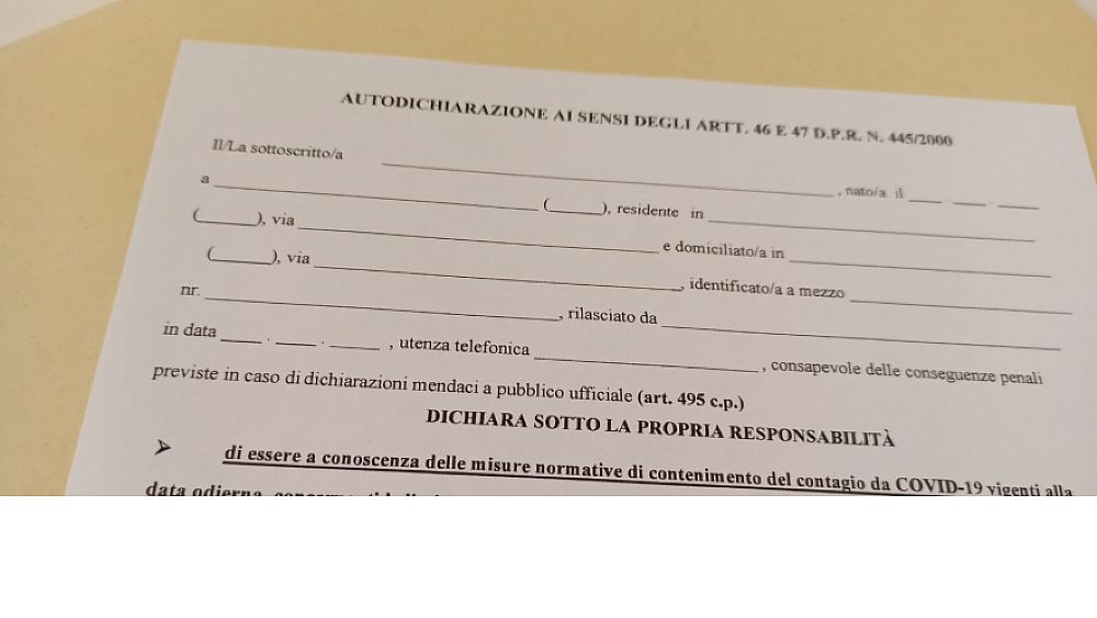 23102020 fac simile autodichiarazione