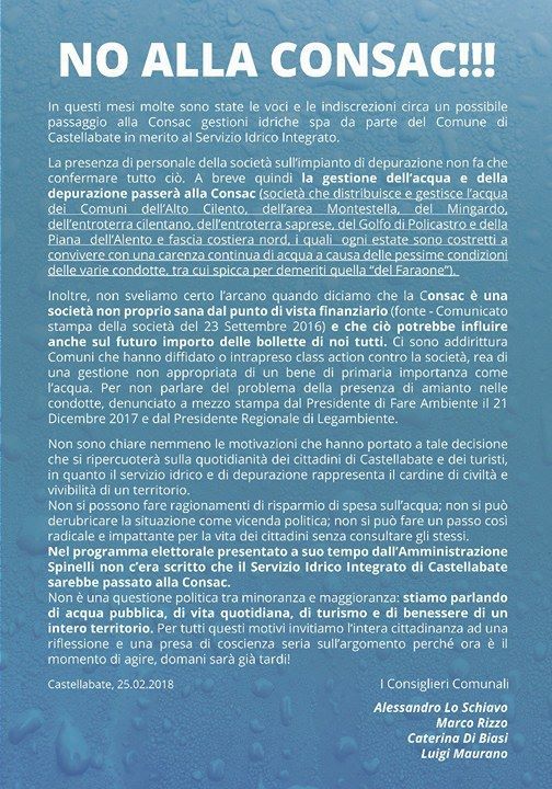 manifesto minoranza x consac