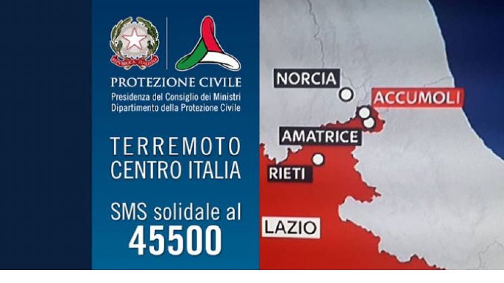 25082016 SMS 45500 terremoto centro italia