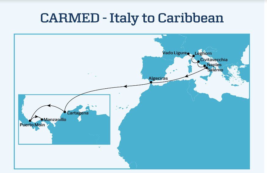 navigazione salerno caraibi