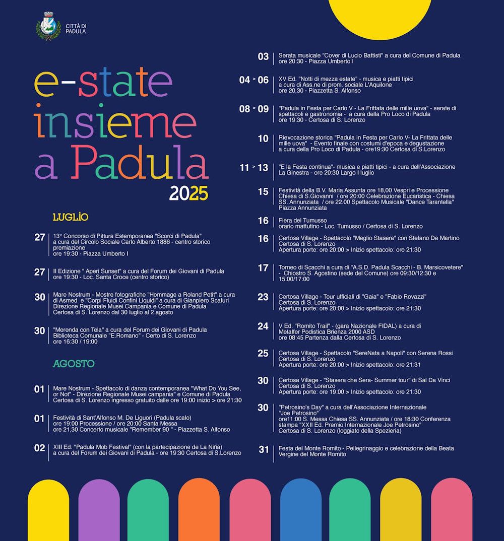 programma cartellone eventi padulla
