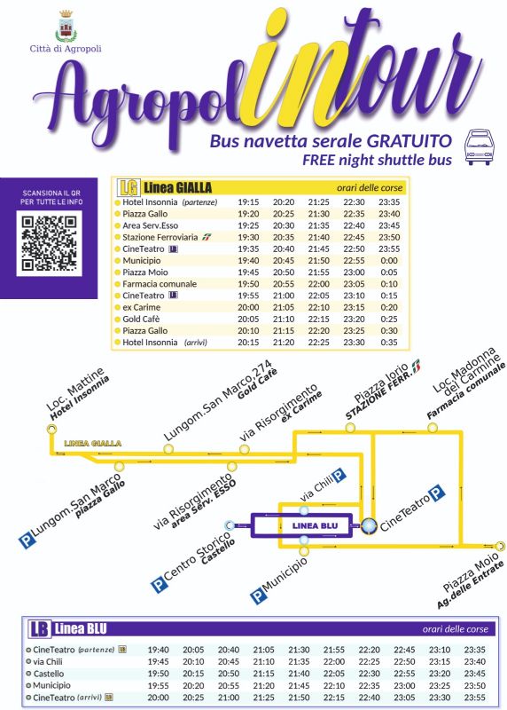 orari linee navette agropoli estate