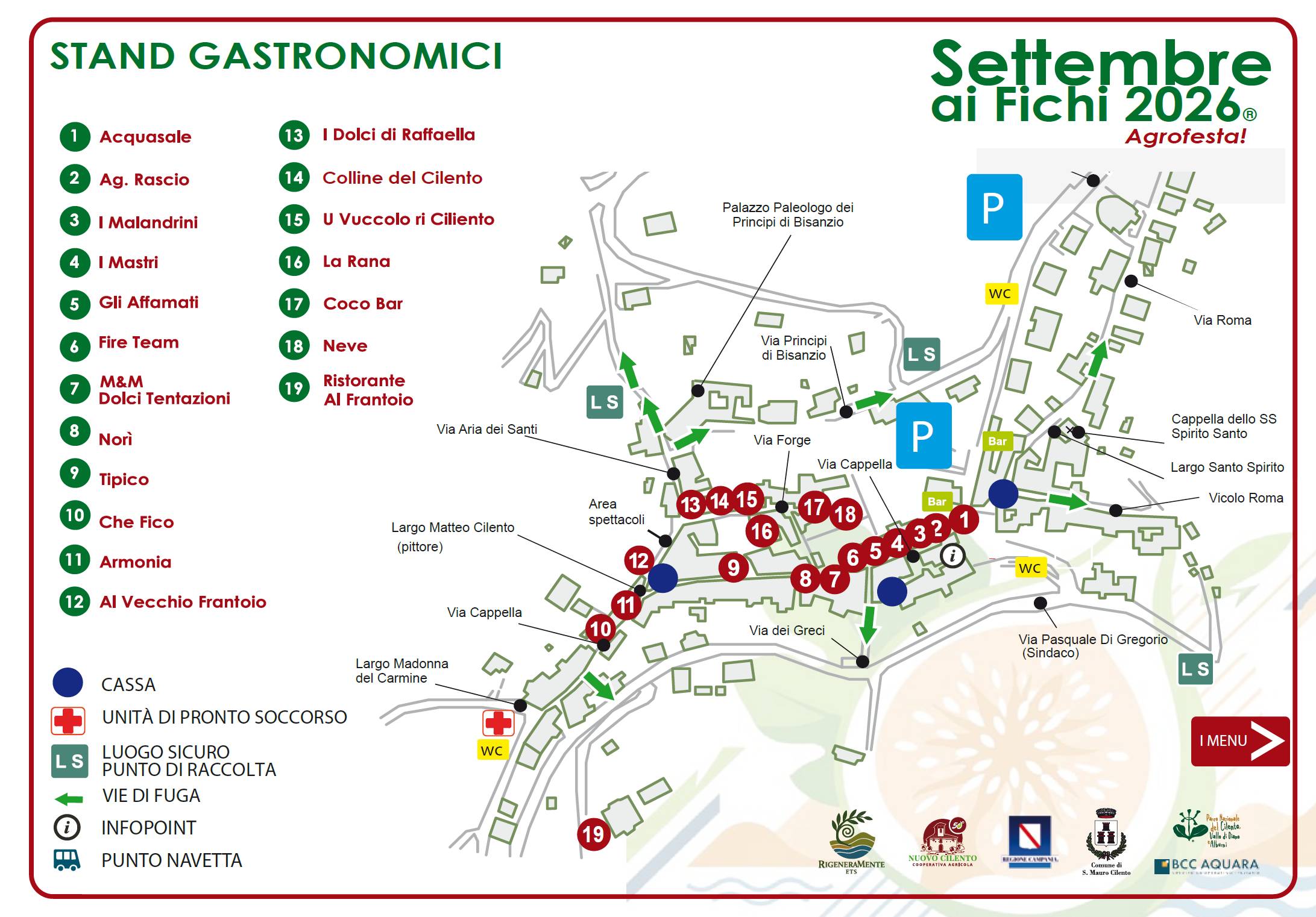 mappa stand gastronomici