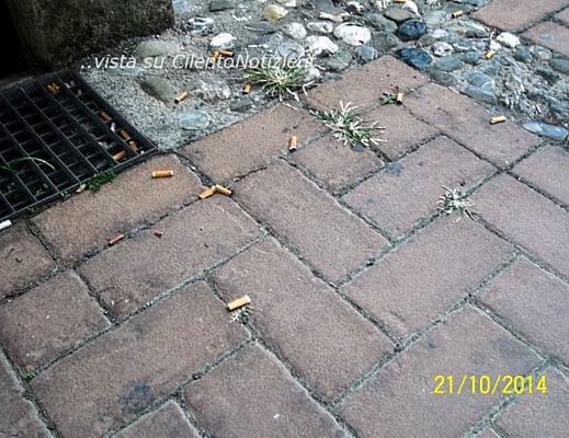 27102014 cicche sigaretta strada