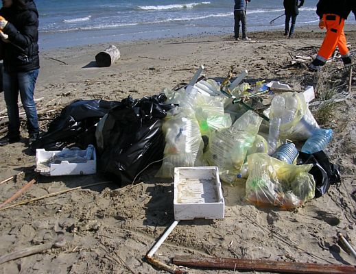 28012016 mare inverno raccolta rifiuti