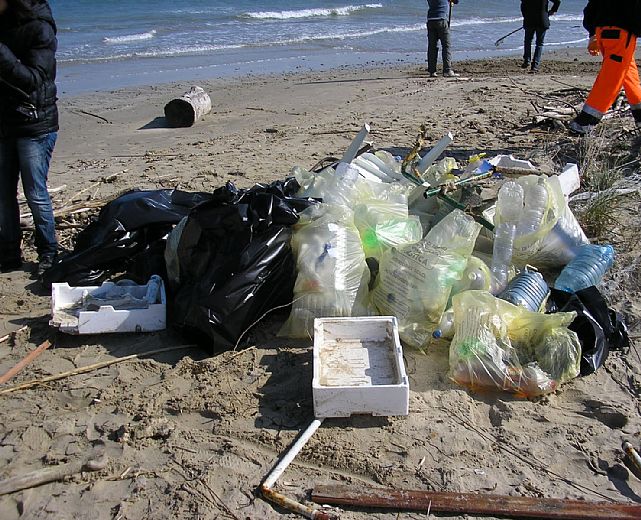 28012016 mare inverno raccolta rifiuti