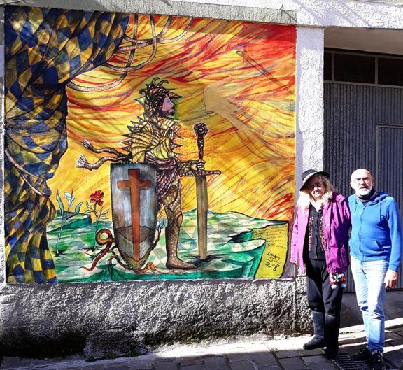 murales il cavaliere della conoscenza