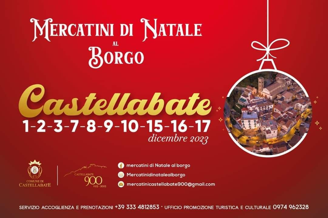 locandina mercatini di natale a castellabate 2023