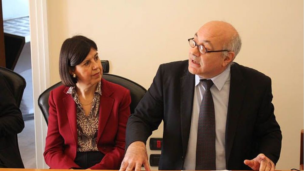 29012020 la soprintendente Francesca Casule con il funzionario Michele Faiella