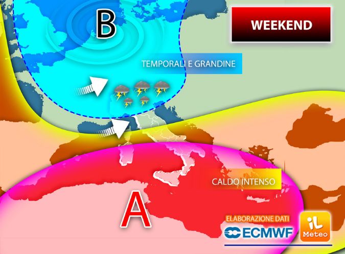 grafico meteo weekend