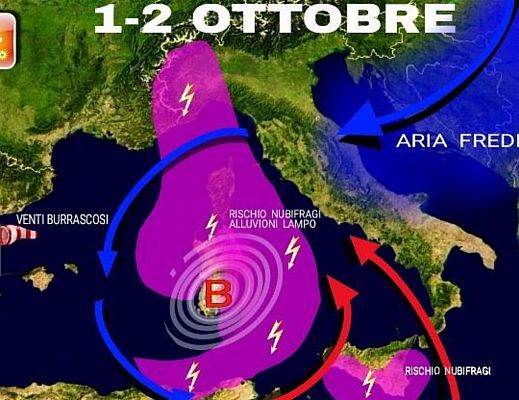 29092015 meteo ciclone su sardegna