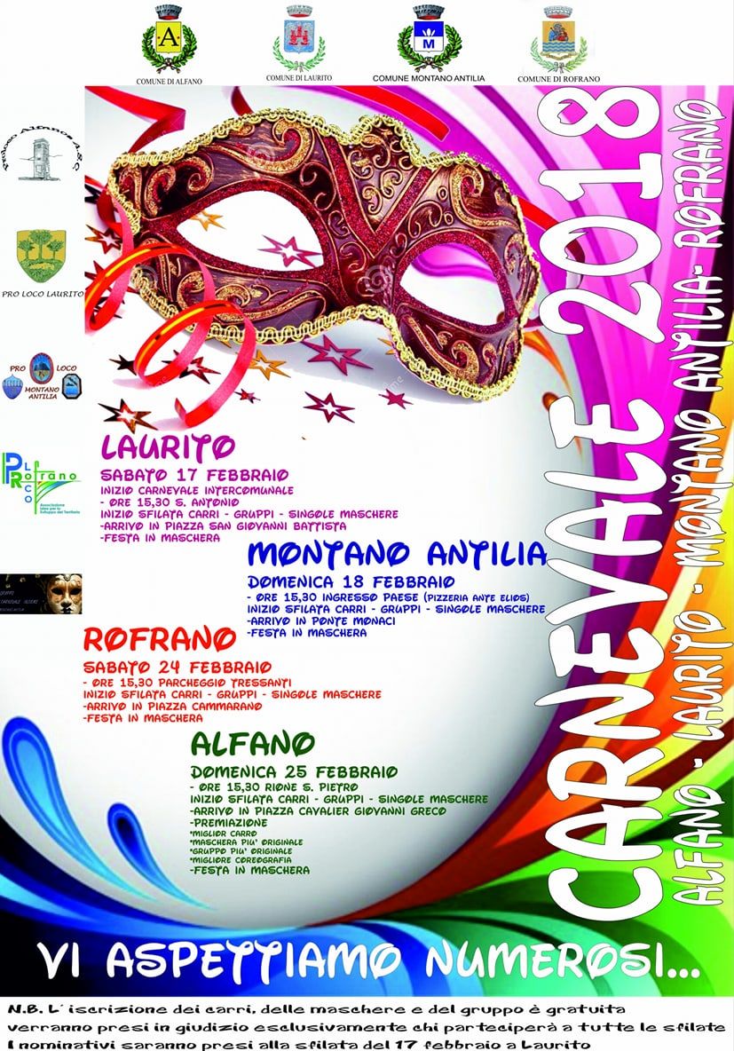 locandina carnevale intercomunale cilento