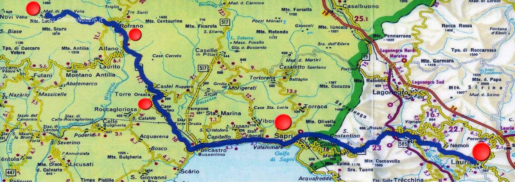 cartina pellegrinaggio