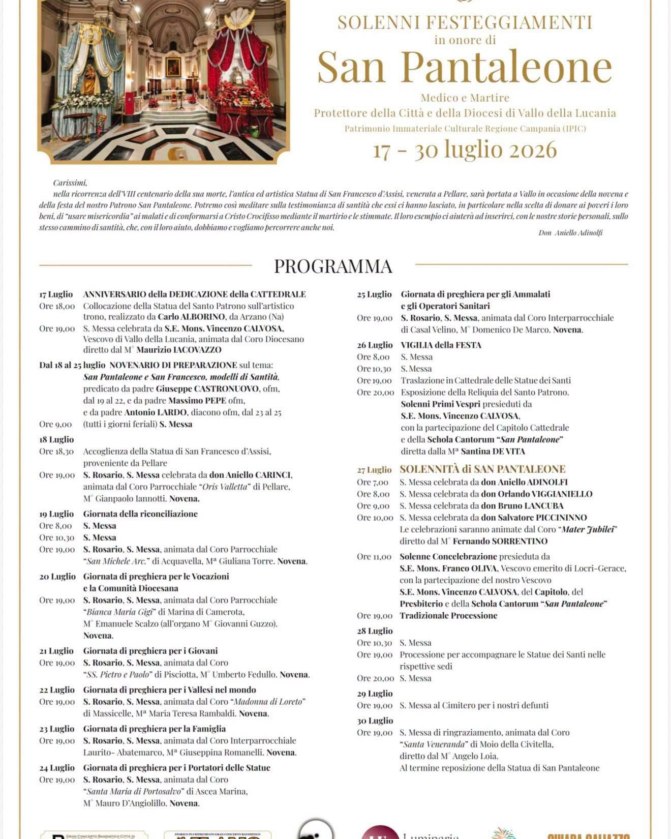 programma degli eventi 2026