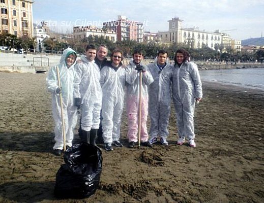 Alcuni volontari fare verde salerno