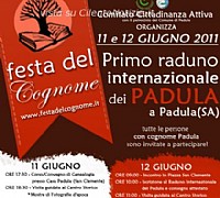 Locandina Festa del Cognome 2011