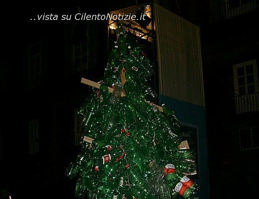 Natale 2011 albero con bottiglie di plastica
