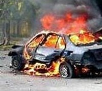 auto incendiata