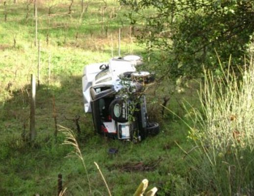 auto nella scarpata castelnuovo cilento