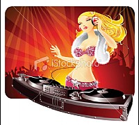 beautiful woman disc jockey