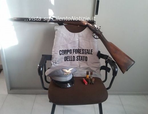 fucile e munizioni sequestrati stella cilento 05092012