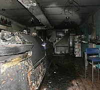 fuoco incendio bar salerno 