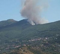 incendio nel Parco del Cilento