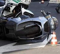 incidente scooter a terra