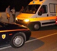incidente stradale di notte