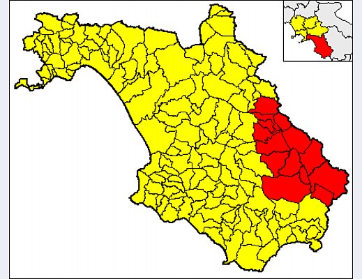 mappa Comunita Montana Vallo di Diano mappa Comunita Montana Vallo di Diano